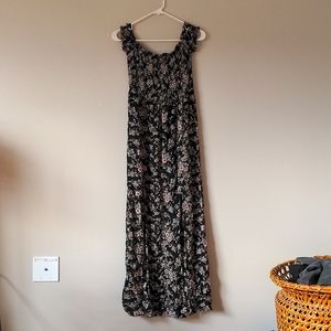 Floral off shoulder maxi dress